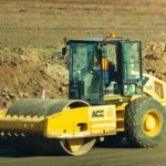 A caterpillar on a road